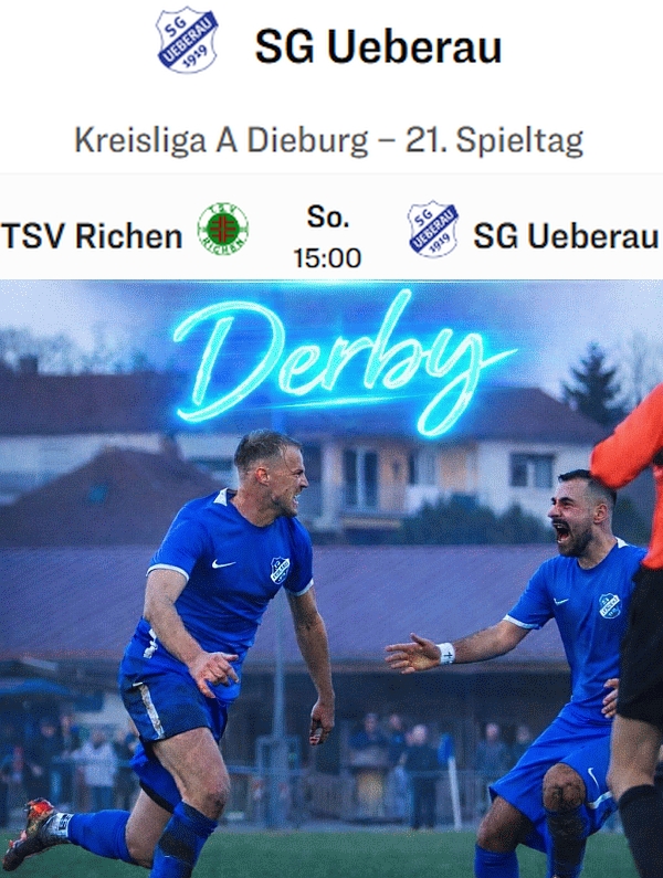 DERBY T S V Richen vs SG 1919 Ueberau 2026 03 22